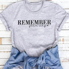 Sandjest Inspirational T-Shirt Remember Your Why Gift for Women Girl Friend