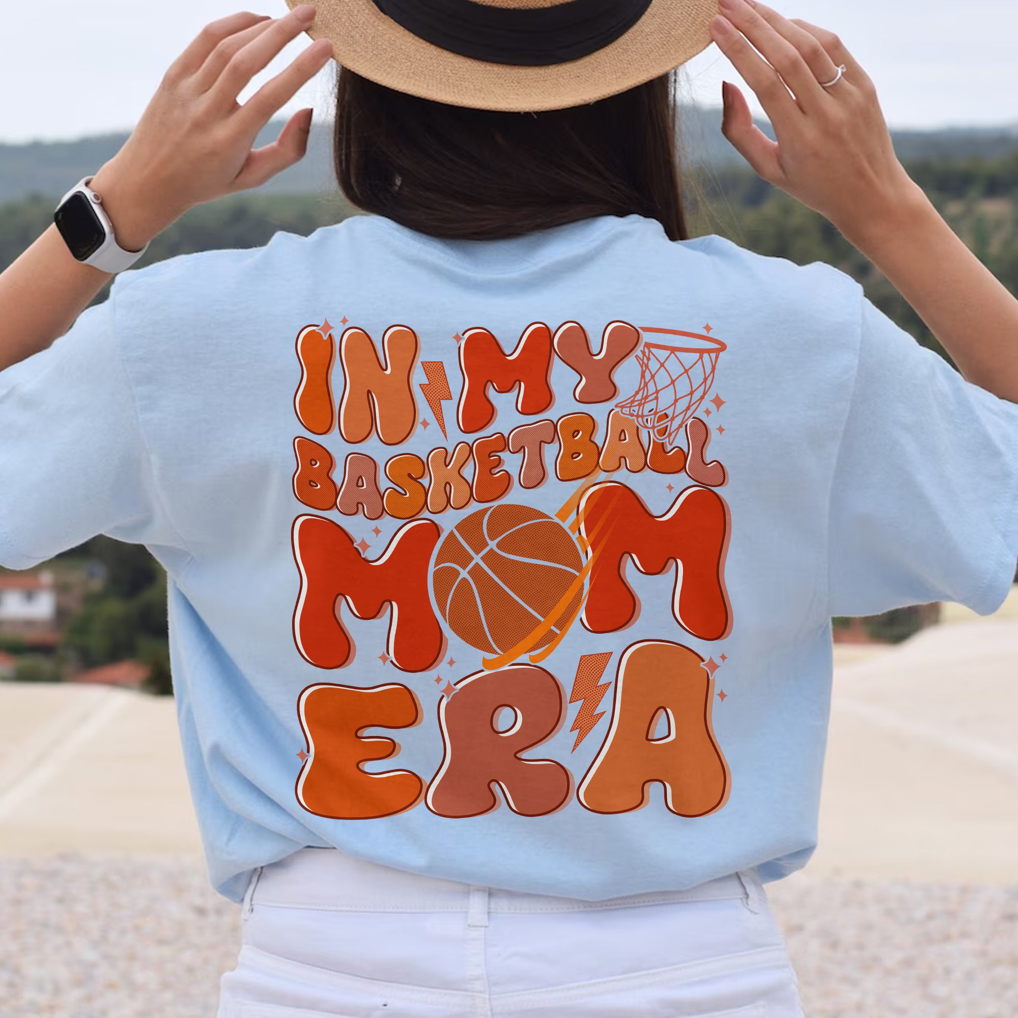 Sandjest Mom T-Shirt in My Basketball Mom Era Gift for Mother Mommy Mama