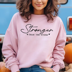 Sandjest Inspirational T-Shirt Stronger Than the Storm Gift for Women Girl Friend