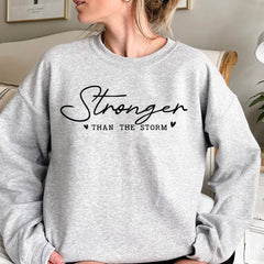 Sandjest Inspirational T-Shirt Stronger Than the Storm Gift for Women Girl Friend