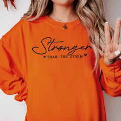 Sandjest Inspirational T-Shirt Stronger Than the Storm Gift for Women Girl Friend