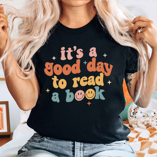 Sandjest Cute Teacher T-Shirt It¡¯s a Good Day to Read a Book Gift for Teachers