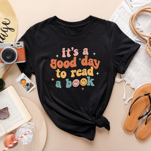 Sandjest Cute Teacher T-Shirt It¡¯s a Good Day to Read a Book Gift for Teachers