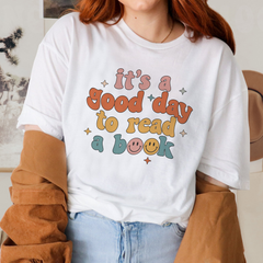 Sandjest Cute Teacher T-Shirt It¡¯s a Good Day to Read a Book Gift for Teachers