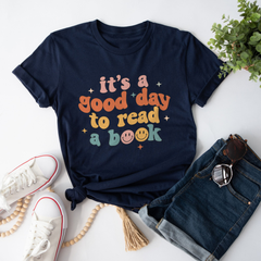 Sandjest Cute Teacher T-Shirt It¡¯s a Good Day to Read a Book Gift for Teachers