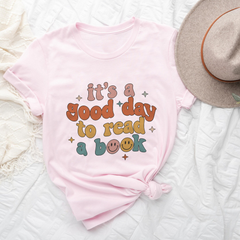 Sandjest Cute Teacher T-Shirt It¡¯s a Good Day to Read a Book Gift for Teachers