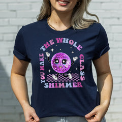 Sandjest Teacher Shirt, You Make The Whole Class Shimmer, Groovy Retro Teacher Shirt, Cute Teacher Shirt, Back To School, Teacher Appreciation Gift