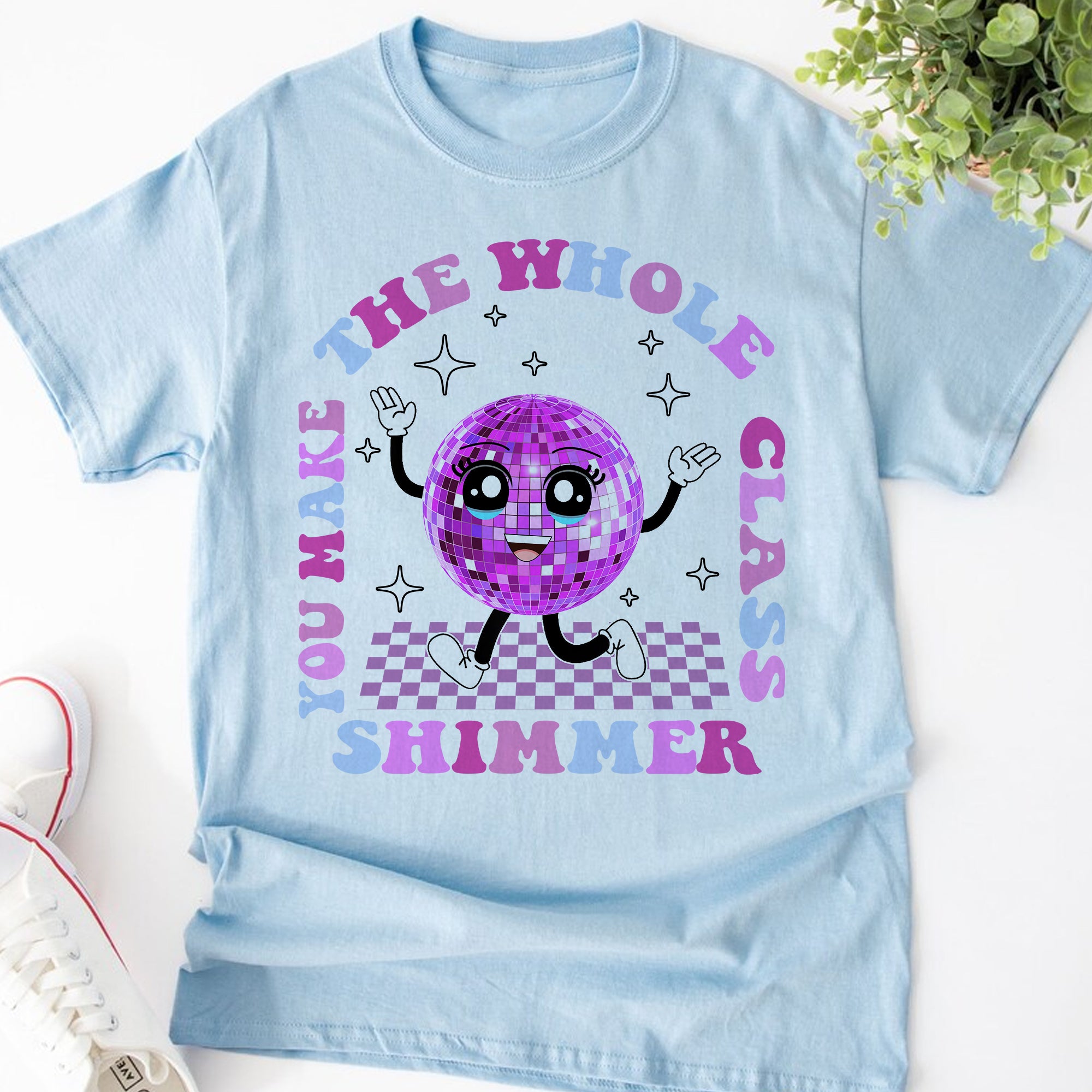 Sandjest Teacher Shirt, You Make The Whole Class Shimmer, Groovy Retro Teacher Shirt, Cute Teacher Shirt, Back To School, Teacher Appreciation Gift