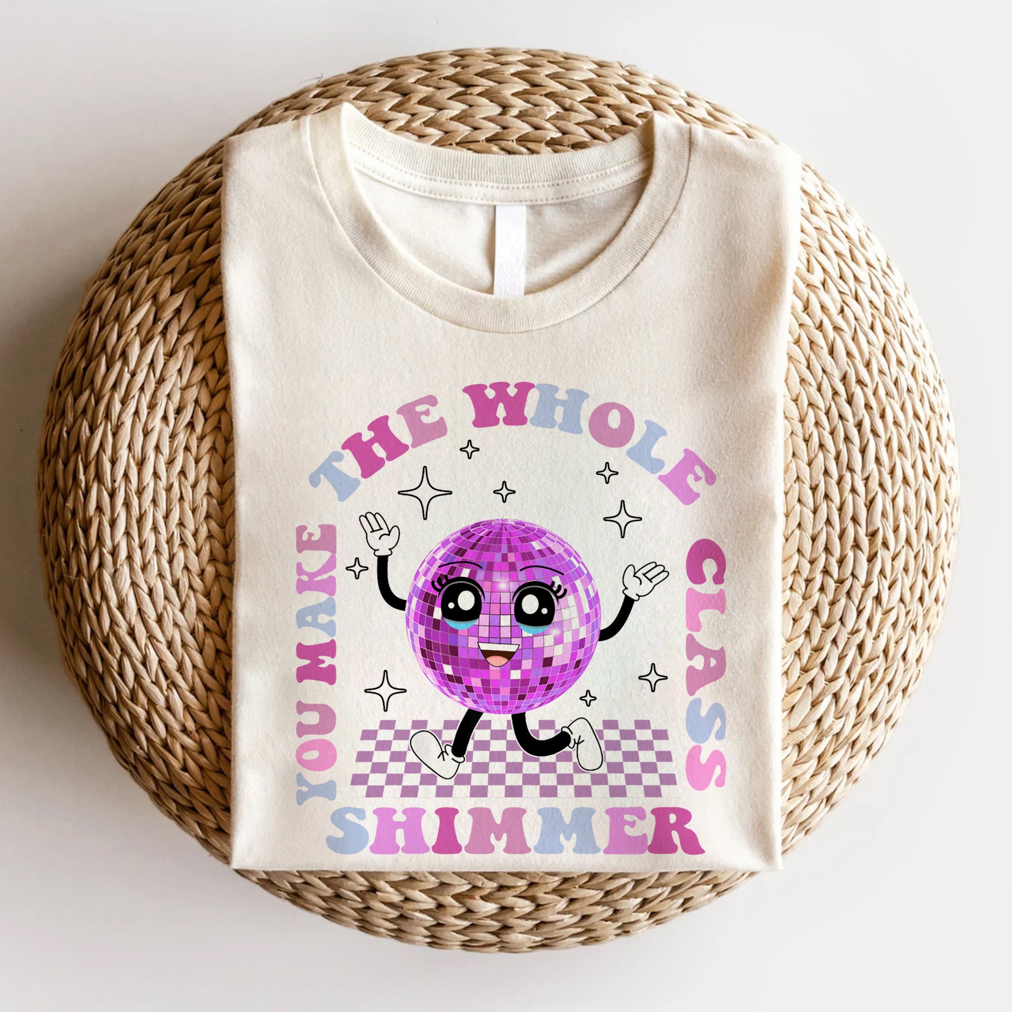 Sandjest Teacher Shirt, You Make The Whole Class Shimmer, Groovy Retro Teacher Shirt, Cute Teacher Shirt, Back To School, Teacher Appreciation Gift