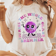 Sandjest Teacher Shirt, You Make The Whole Class Shimmer, Groovy Retro Teacher Shirt, Cute Teacher Shirt, Back To School, Teacher Appreciation Gift