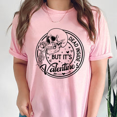 Sandjest Funny Valentine Shirt Skull Lover T-Shirt for Couple Husband Wife Girlfriend Boyfriend