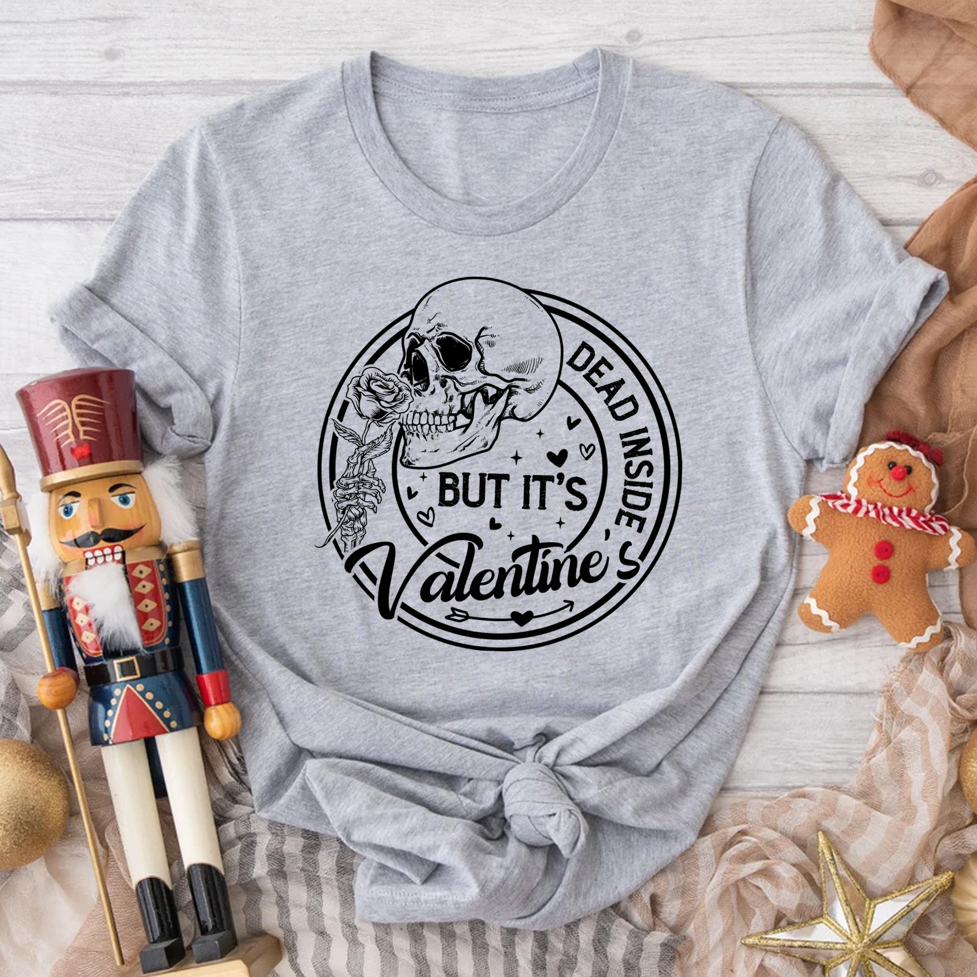 Sandjest Funny Valentine Shirt Skull Lover T-Shirt for Couple Husband Wife Girlfriend Boyfriend