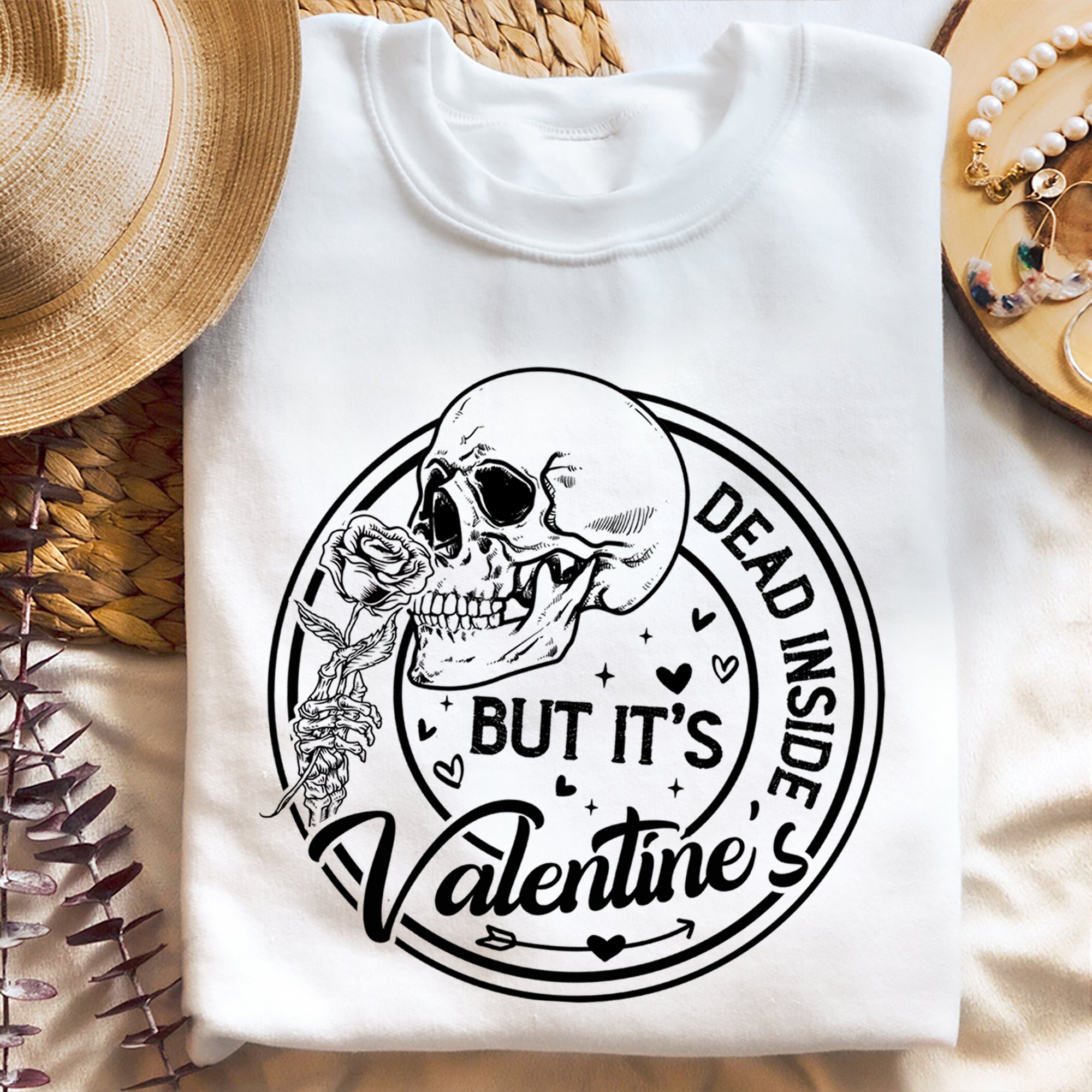 Sandjest Funny Valentine Shirt Skull Lover T-Shirt for Couple Husband Wife Girlfriend Boyfriend