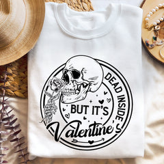 Sandjest Funny Valentine Shirt Skull Lover T-Shirt for Couple Husband Wife Girlfriend Boyfriend