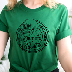 Sandjest Funny Valentine Shirt Skull Lover T-Shirt for Couple Husband Wife Girlfriend Boyfriend