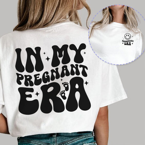 Sandjest Pregnant Mom T-Shirt in My Pregnant Era Gift for Women Girl Friend