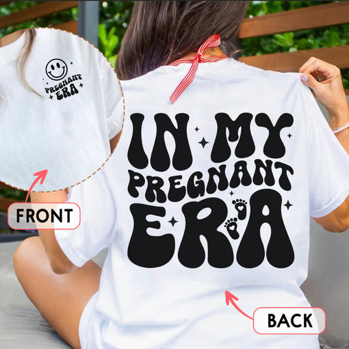 Sandjest Pregnant Mom T-Shirt in My Pregnant Era Gift for Women Girl Friend