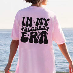 Sandjest Pregnant Mom T-Shirt in My Pregnant Era Gift for Women Girl Friend