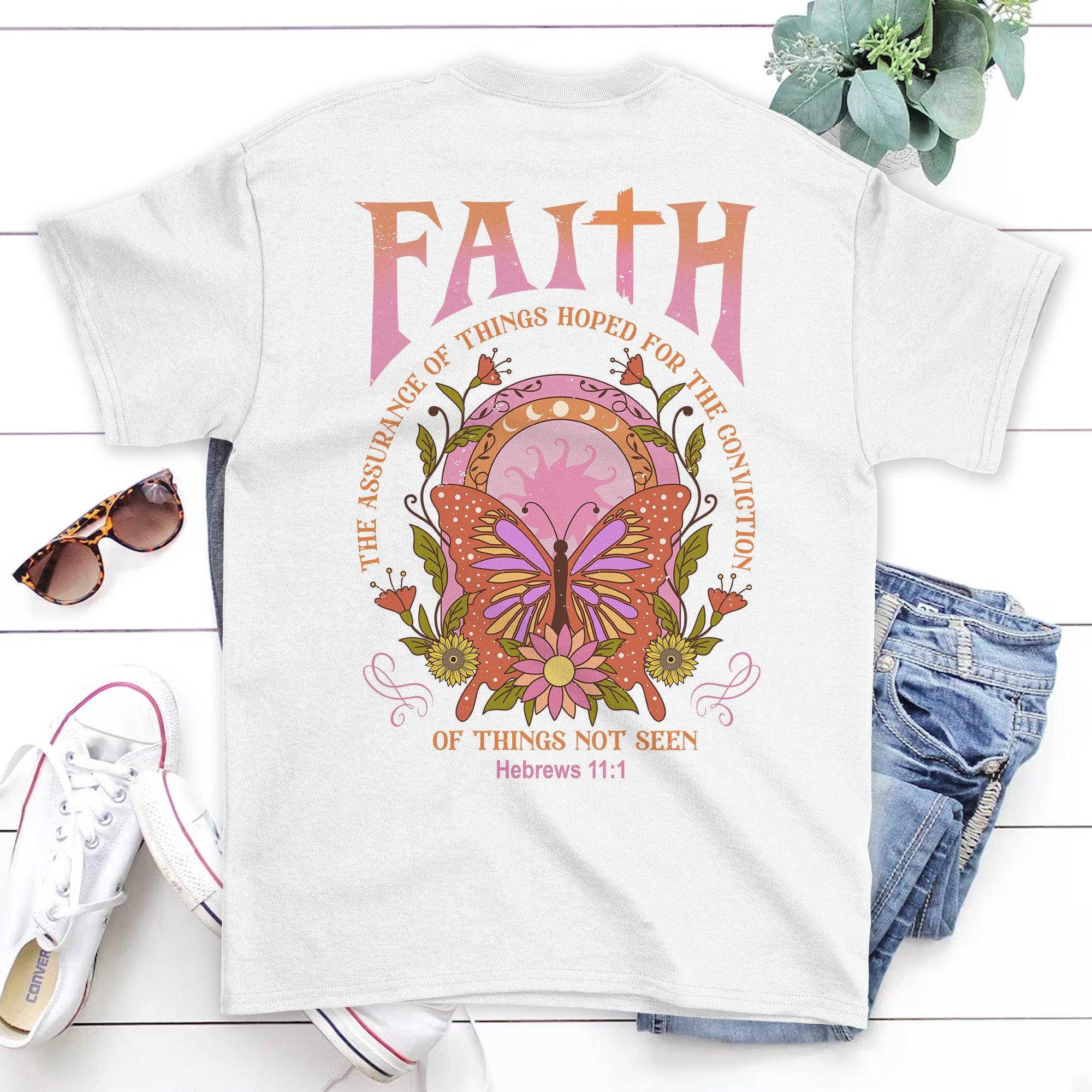 Sandjest Bible Quote Shirt Faith Shirt for Christians Jesus Lover Gift for Women Girl Friends