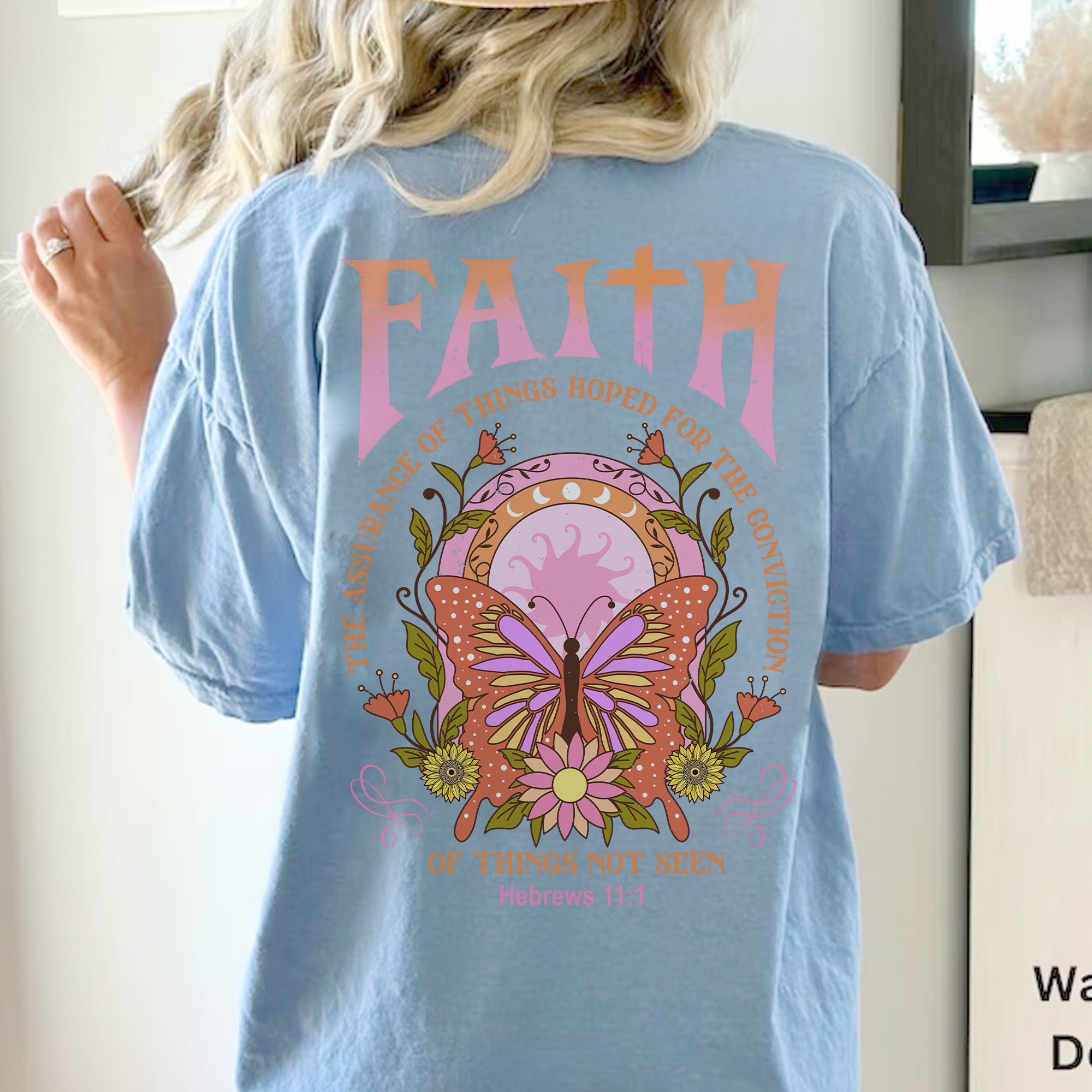 Sandjest Bible Quote Shirt Faith Shirt for Christians Jesus Lover Gift for Women Girl Friends