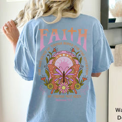 Sandjest Bible Quote Shirt Faith Shirt for Christians Jesus Lover Gift for Women Girl Friends