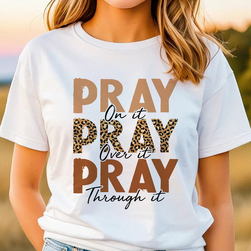 Sandjest Pray Shirt Christian Shirt Gift for Jesus Lover Bible Lover Women Friend