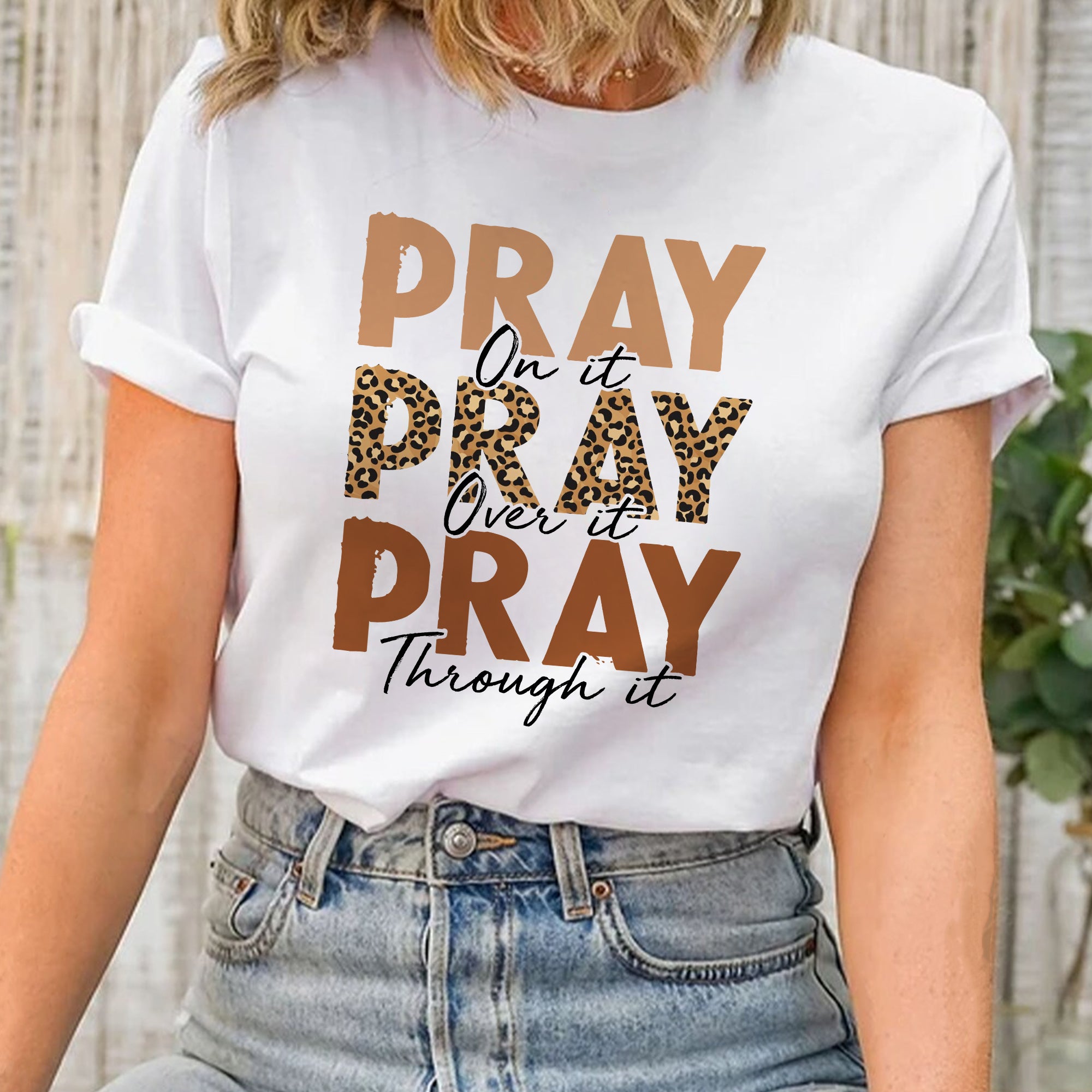 Sandjest Pray Shirt Christian Shirt Gift for Jesus Lover Bible Lover Women Friend