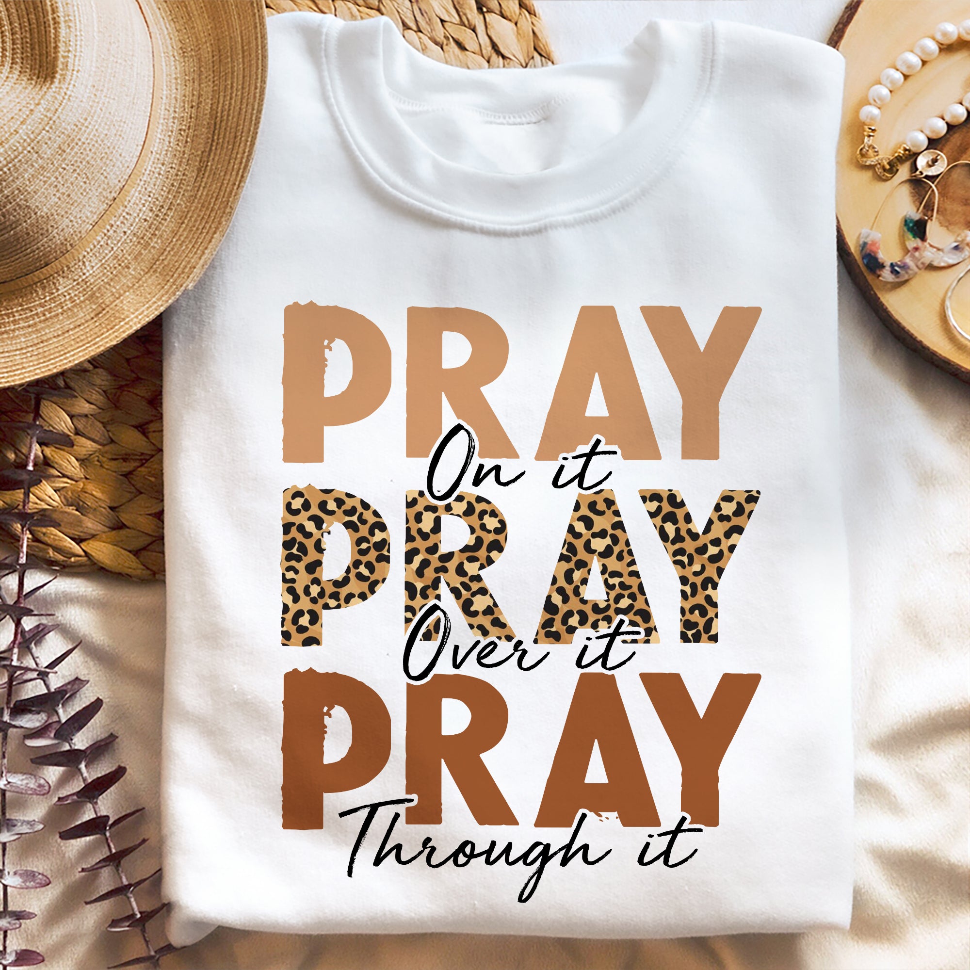 Sandjest Pray Shirt Christian Shirt Gift for Jesus Lover Bible Lover Women Friend