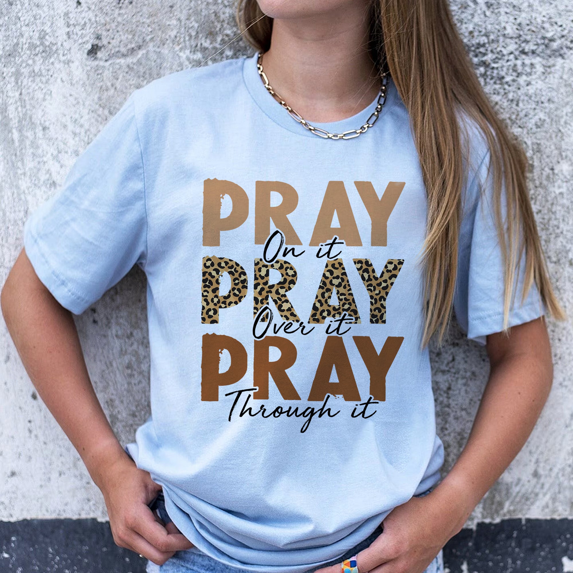 Sandjest Pray Shirt Christian Shirt Gift for Jesus Lover Bible Lover Women Friend