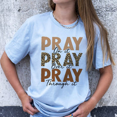 Sandjest Pray Shirt Christian Shirt Gift for Jesus Lover Bible Lover Women Friend