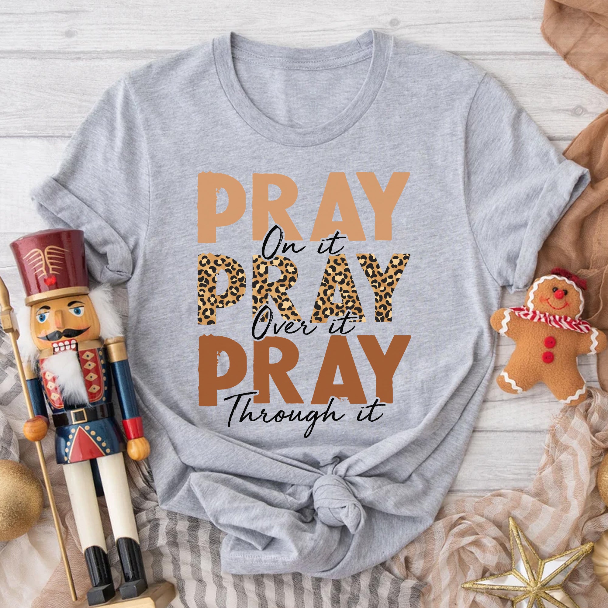 Sandjest Pray Shirt Christian Shirt Gift for Jesus Lover Bible Lover Women Friend