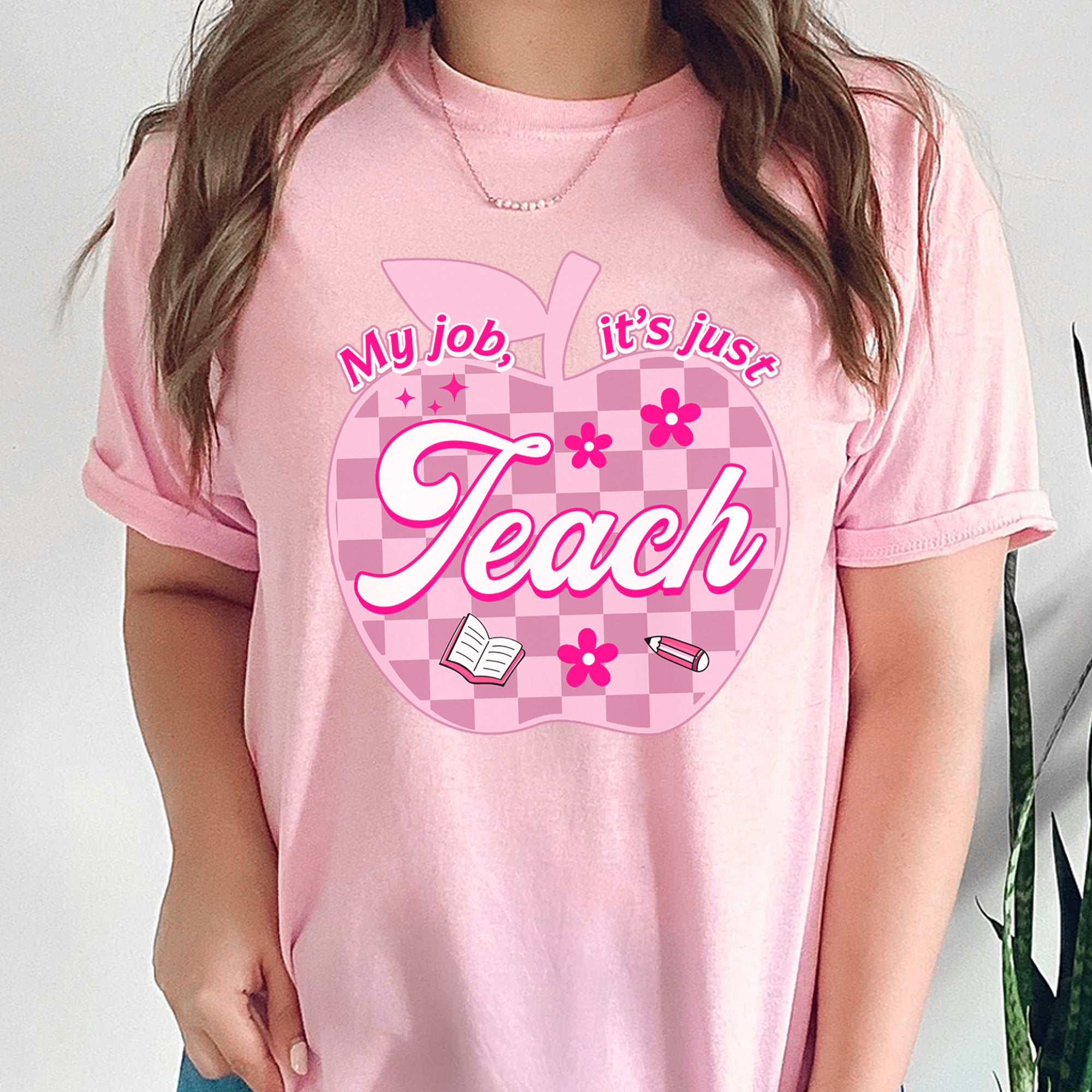 Sandjest Teacher T-Shirt My Job It¡¯s Just Teach Gift for Teachers Professors