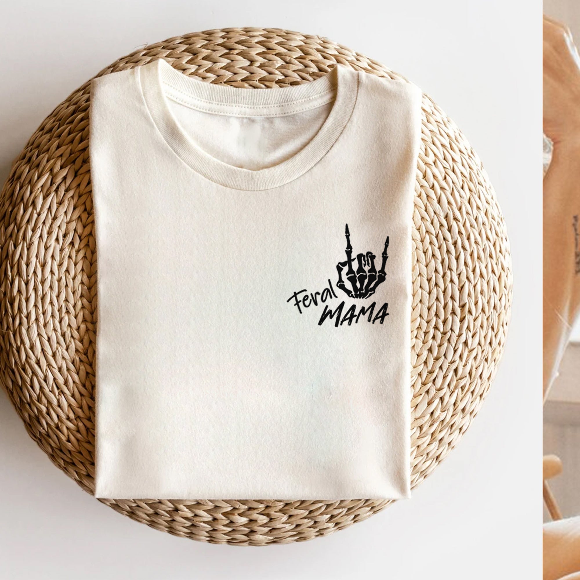 Sandjest Mom T-Shirt Just a Feral Mama Gift for Women Girl Friend Mommy Mother