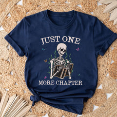 Sandjest Book Lover T-Shirt Just One More Chapter Gift for Bookworm Librarian