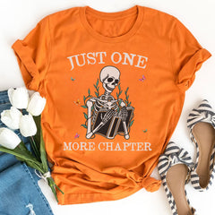 Sandjest Book Lover T-Shirt Just One More Chapter Gift for Bookworm Librarian