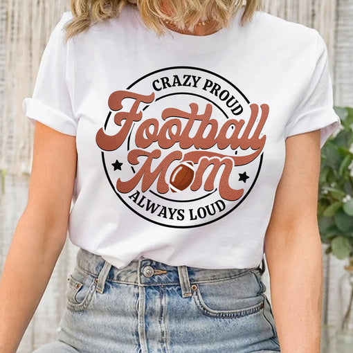 Sandjest Mom T-Shirt Football Mom Gift for Women Mother Mommy