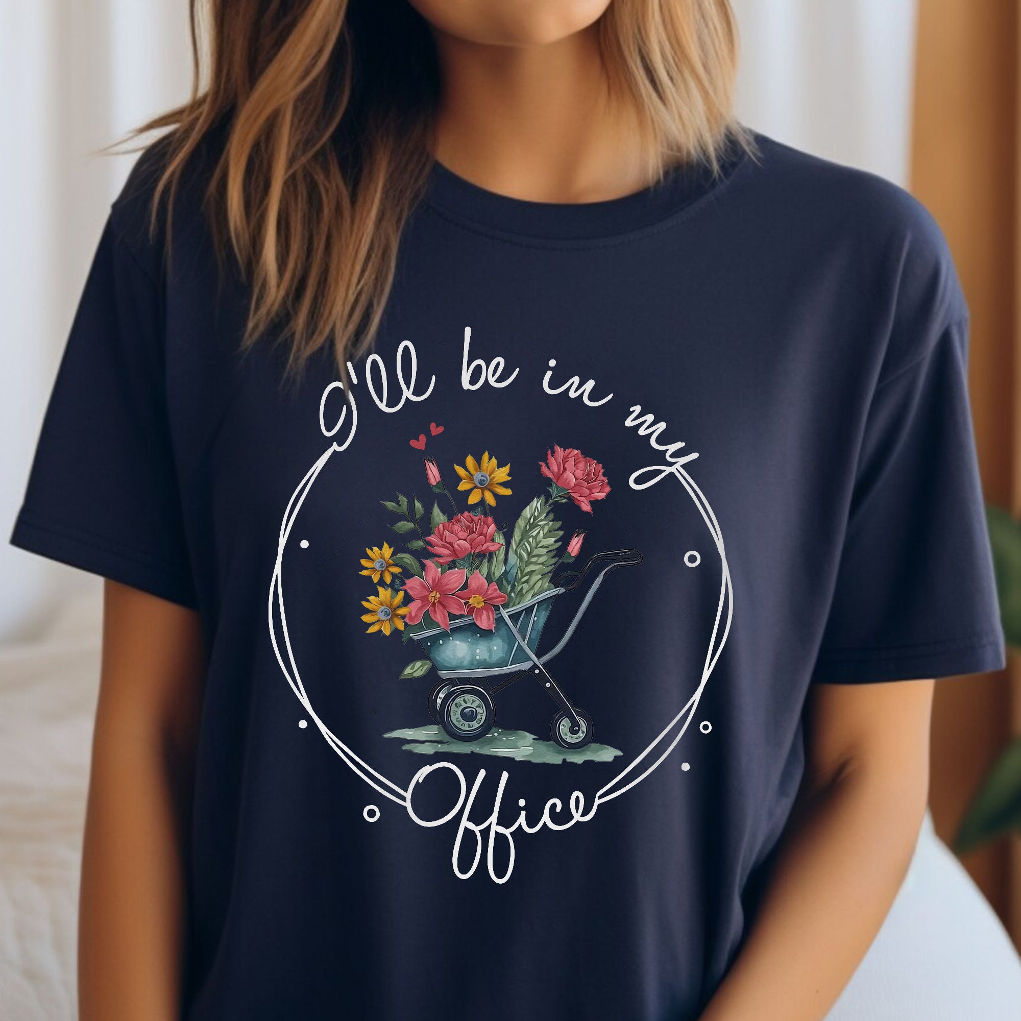 Sandjest Gardener T-Shirt I’ll Be in My Office Gift for Women Girl Friend Plant Lover