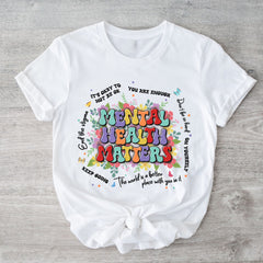 Sandjest T-Shirt Mental Health Matters Gift for Women Girl Friend
