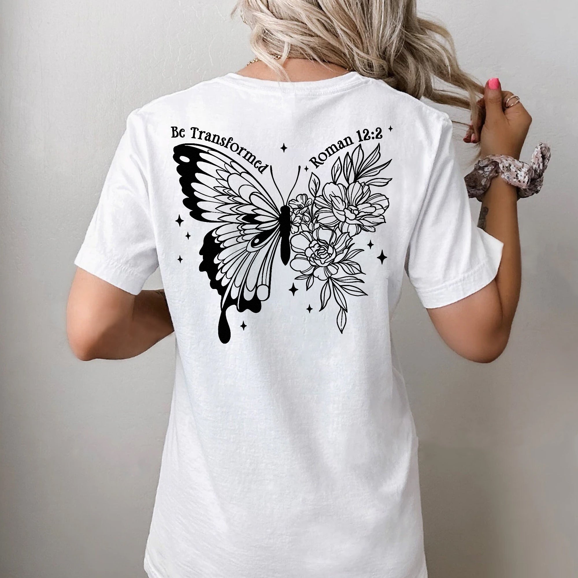 Sandjest Christian T-Shirt Be Transformed Gift for Christians Jesus Lover Bible Lovers