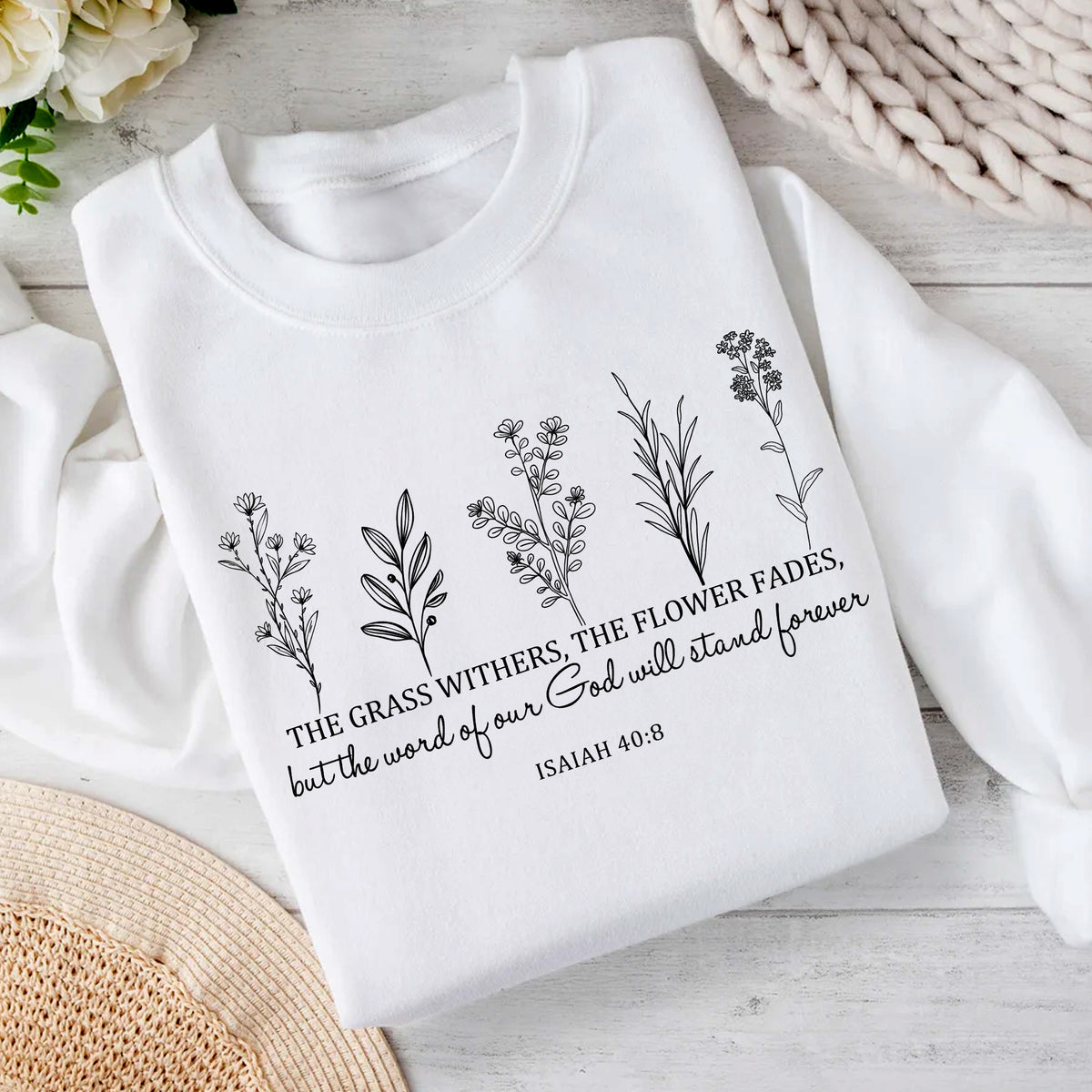 Sandjest Christian T-Shirt the Word of Our God Will Stand Forever Gift for Women Girl Friend