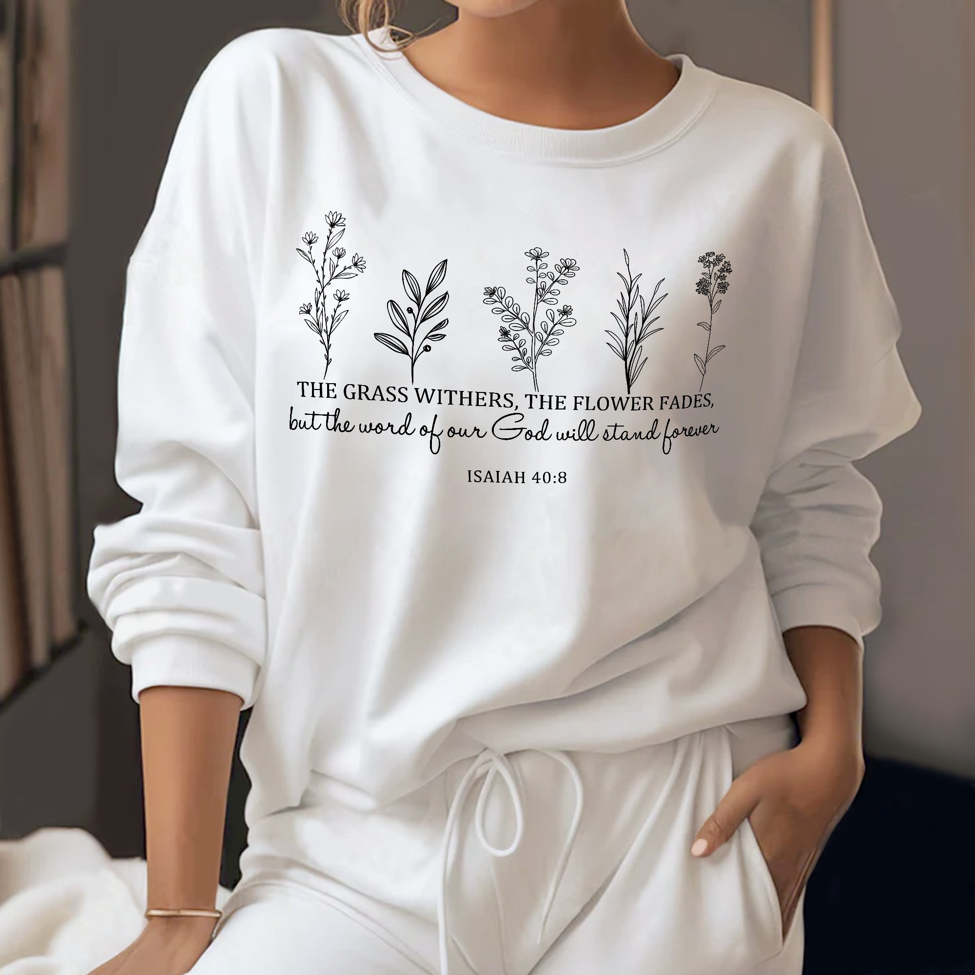 Sandjest Christian T-Shirt the Word of Our God Will Stand Forever Gift for Women Girl Friend
