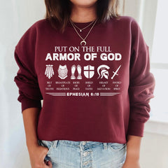 Sandjest Christian T-Shirt Put on the Full Armor of God Gift for Women Girl Friend