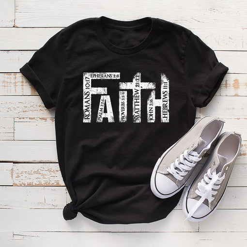 Sandjest Christian T-Shirt Faith Gift for Women Girl Friend Men Boy