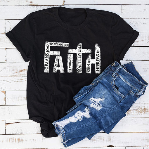 Sandjest Christian T-Shirt Faith Gift for Women Girl Friend Men Boy