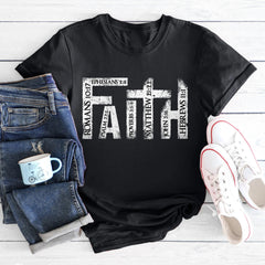 Sandjest Christian T-Shirt Faith Gift for Women Girl Friend Men Boy