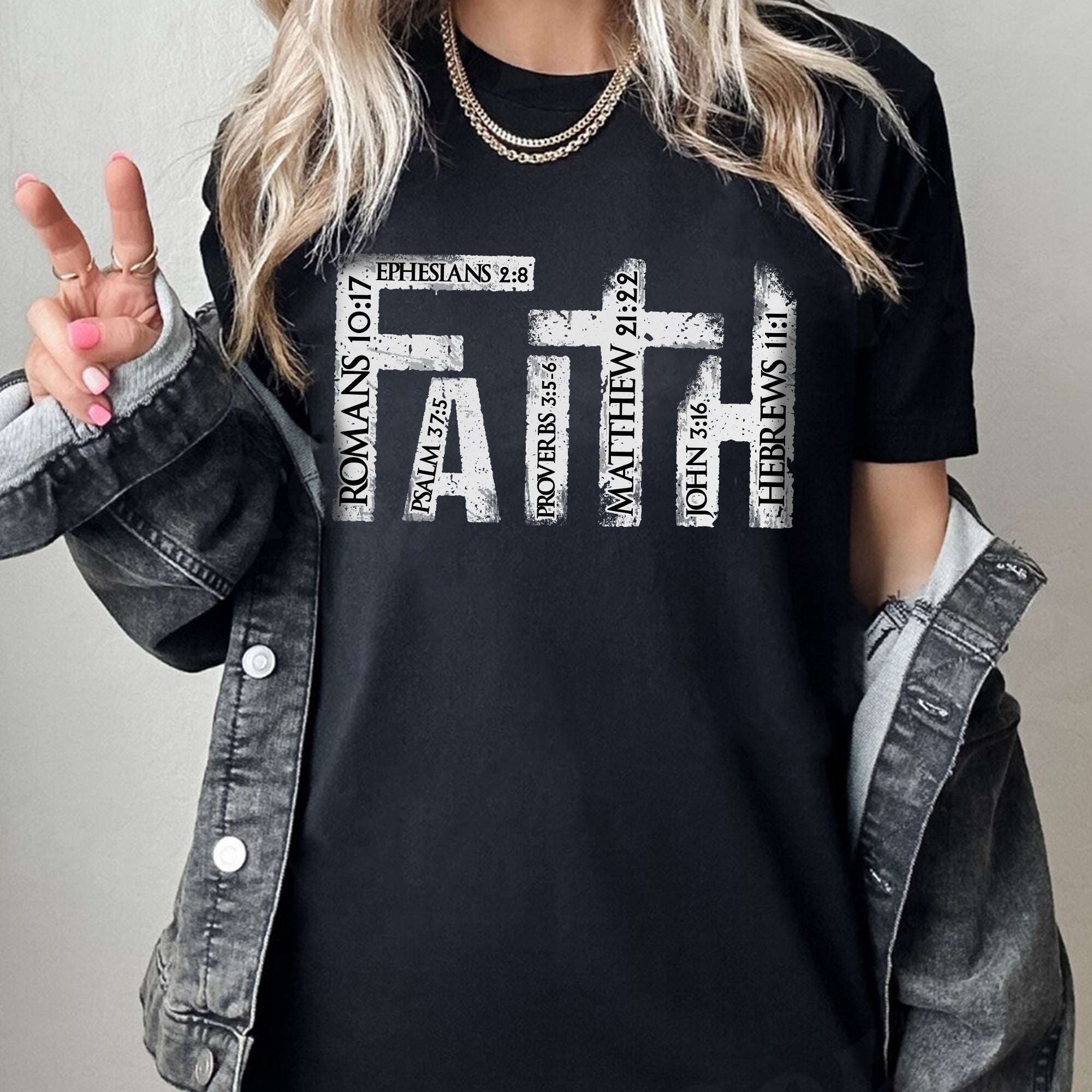 Sandjest Christian T-Shirt Faith Gift for Women Girl Friend Men Boy