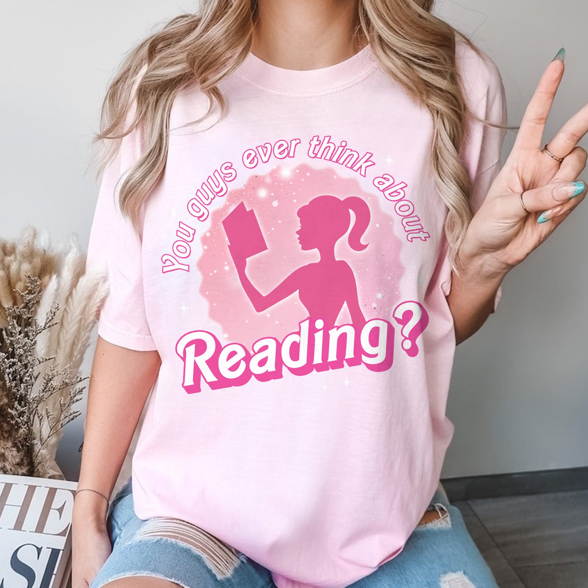 Sandjest Book Lover T-Shirt You Guys Ever Think About Reading Gift for Bookworm Librarians
