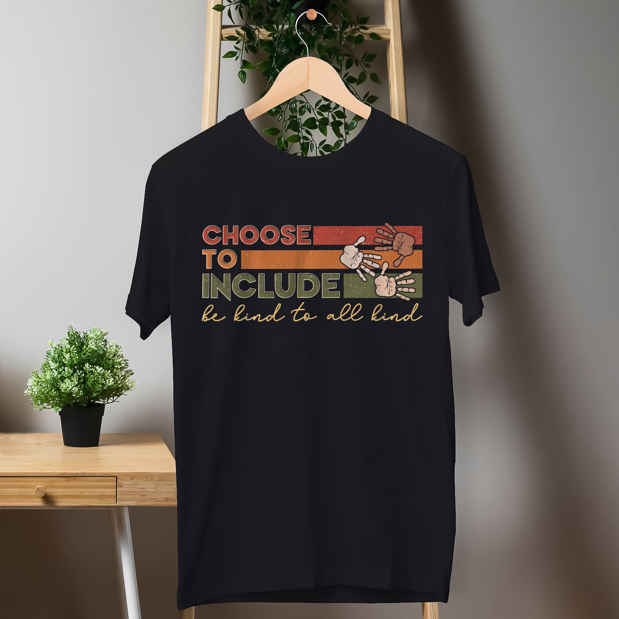 Sandjest Inspirational T-Shirt Choose to Include Be Kind to All Kind Gift for Women Girl Friend