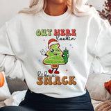 Sandjest Boojee Out Here Lookin Like a Snack Shirt, Christmas Tree Cake Shirt, Christmas Cake Shirt, Funny Christmas Sweatshirt