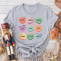 Sandjest Santa's Reindeer Retro Christmas Shirt, Holiday Reindeer Crew Sweatshirt, Rudolph Shirt, Xmas Family Shirt, Vintage Reindeer Graphic Tee